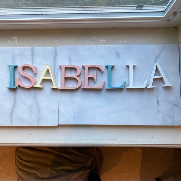Wooden letters “Isabella” or “Isabelle” - Picture 2 of 4